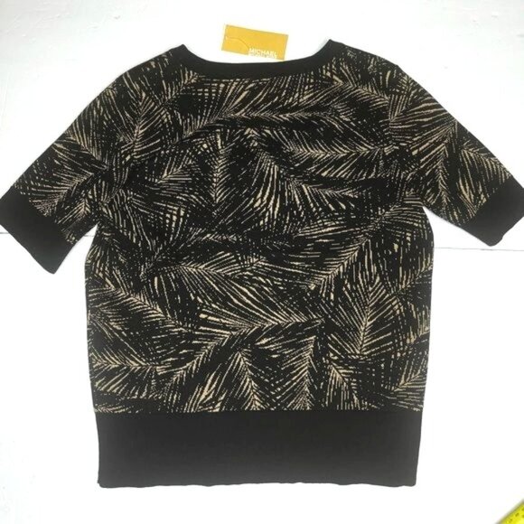 Michael Kors Womens Short Sleeve Patterned Sweater Size Medium - Picture 3 of 8